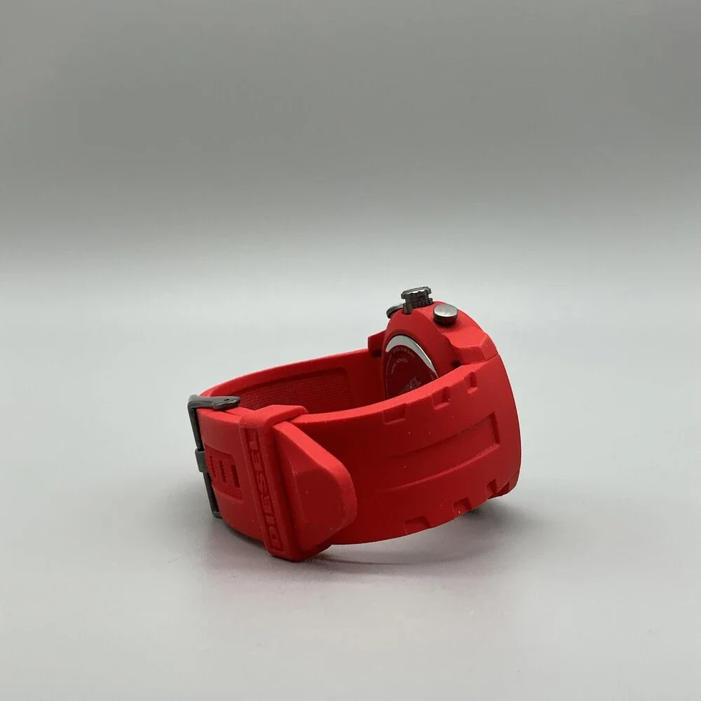 Diesel On Armbar Hybrid Smartwatch Mens Watch 44mm Red Silicone New Battery